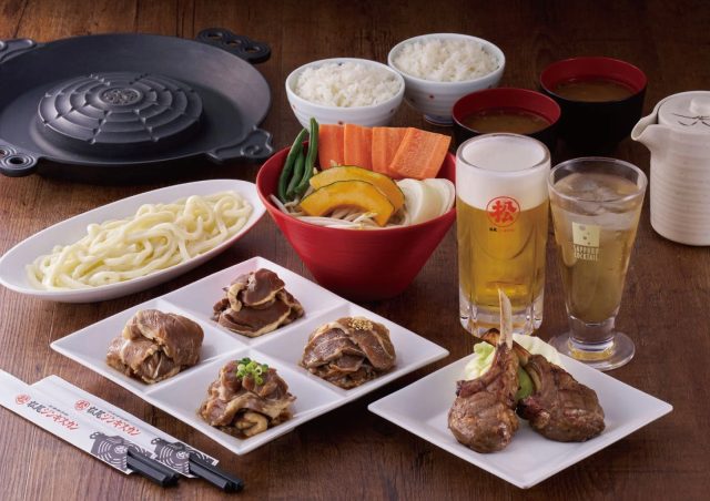 ジンギスカンセットの食卓