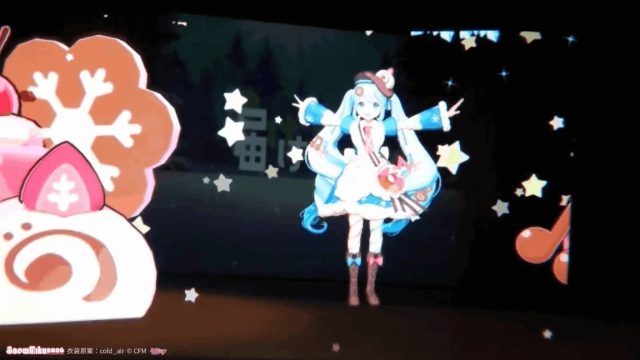 雪ミク全身イラスト