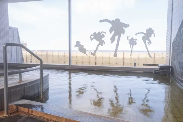 浴室ガラス面装飾1